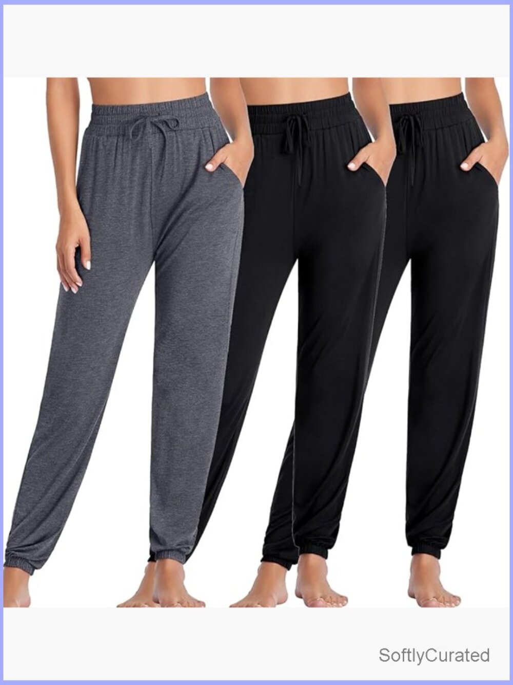 Yoga Pants with Pockets Comfy Stretch Loose Wide Leg Casual Pants
